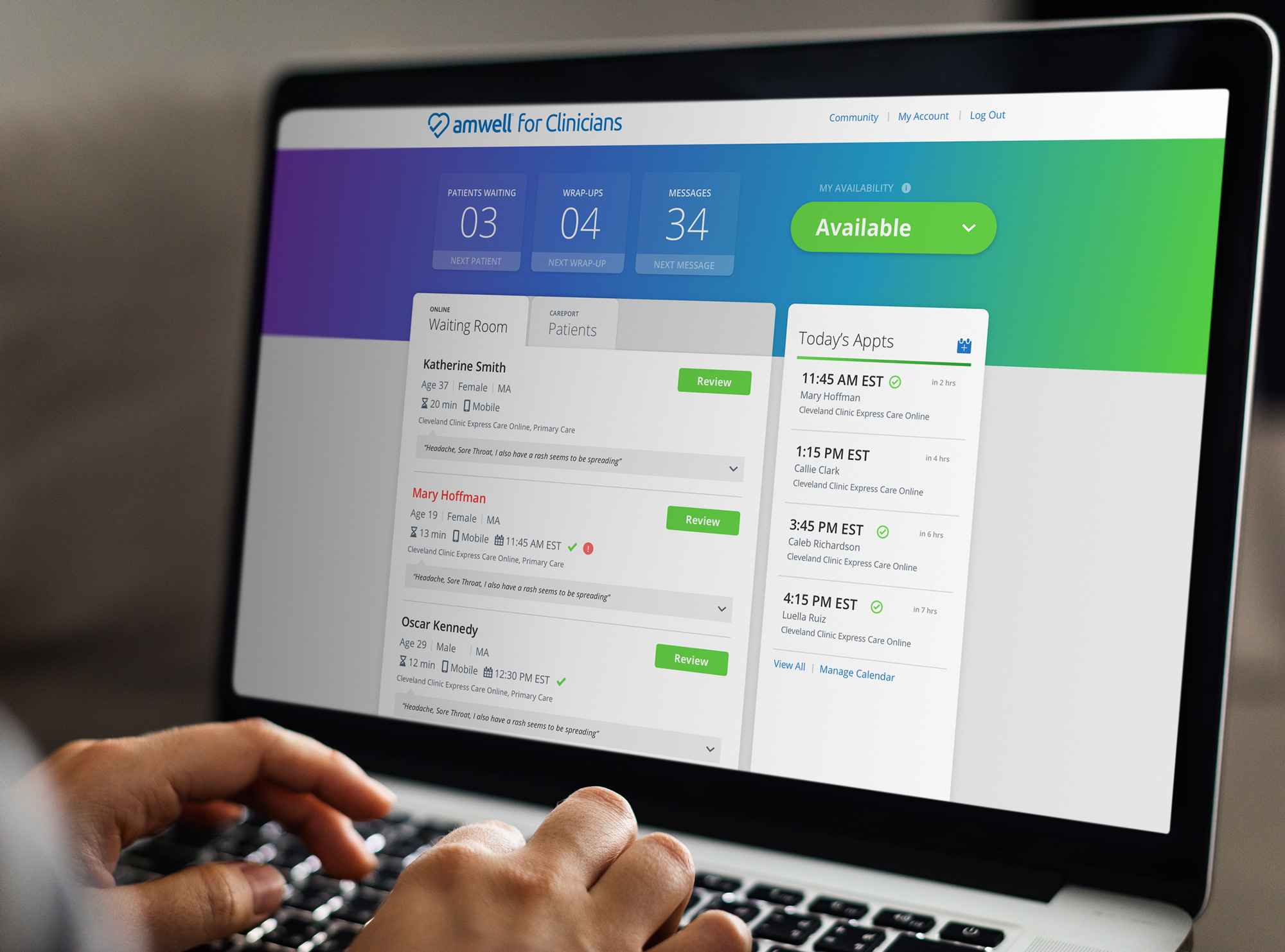 Amwell – Provider Dashboard – The Red Owl